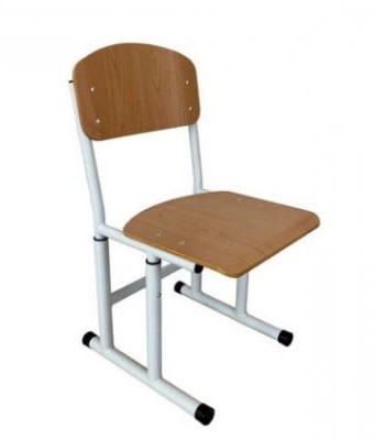 Полозковий учн. стіл. рег. по вис. 385х420-445х775-855 мм, №4-6 АНШАР ГРУП (190109HPL) - круг. зміцнена труба, рег. глиб. сидіння, хім.стійке покрит. плас. HPL